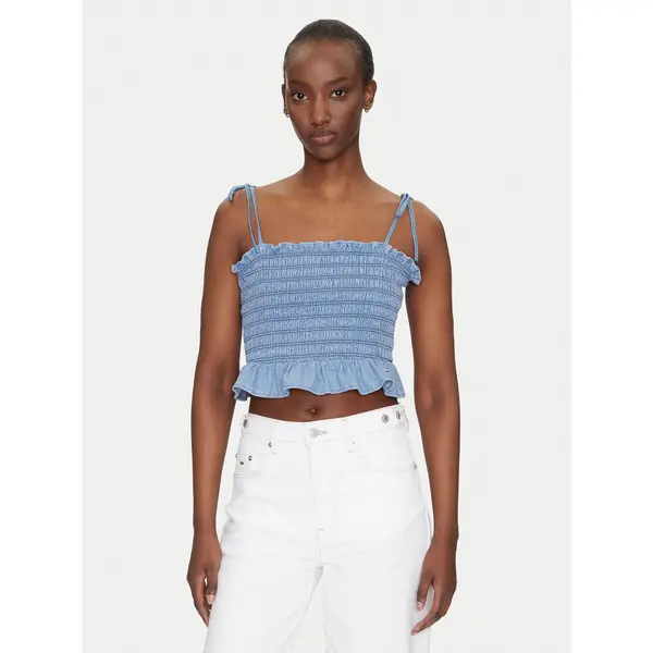 Tommy Jeans Tommy Jeans Top DW0DW20284 Plava Regular Fit