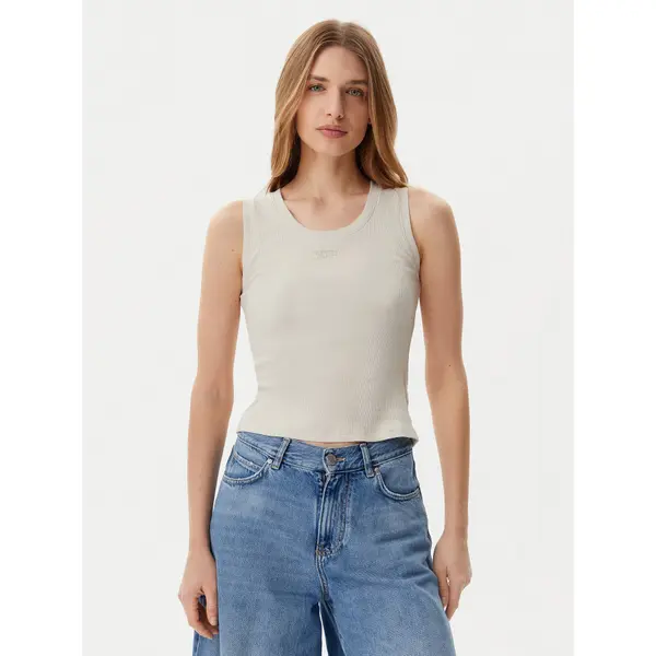 Tommy Jeans Tommy Jeans Top DW0DW21369 Bež Slim Fit