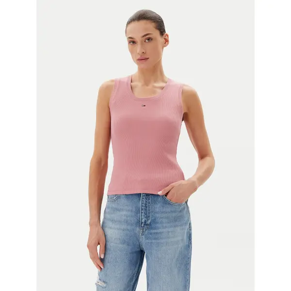 Tommy Jeans Tommy Jeans Top Essential DW0DW20673 Ružičasta Slim Fit