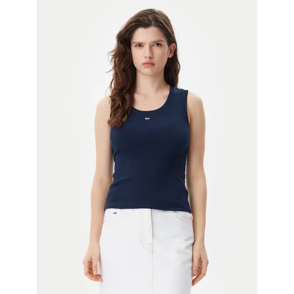 Tommy Jeans Tommy Jeans Top Essential DW0DW20673 Tamnoplava Slim Fit