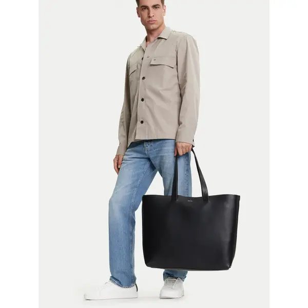 Calvin Klein Torba Calvin Klein Ck Premium Leather E/W Tote Xl K50K512894 Crna