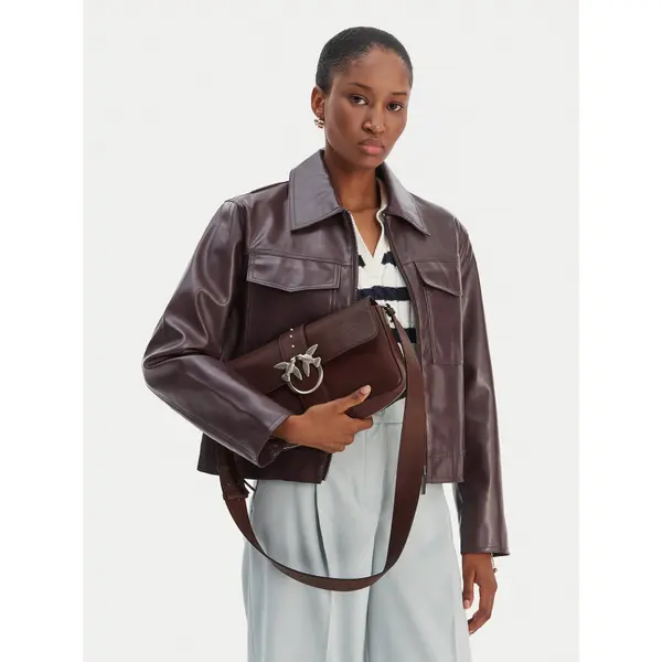 pinko Torba PINKO Love One Slouchy Zip Classic AI 25-26 PLTT 105081 A2JG Smeđa
