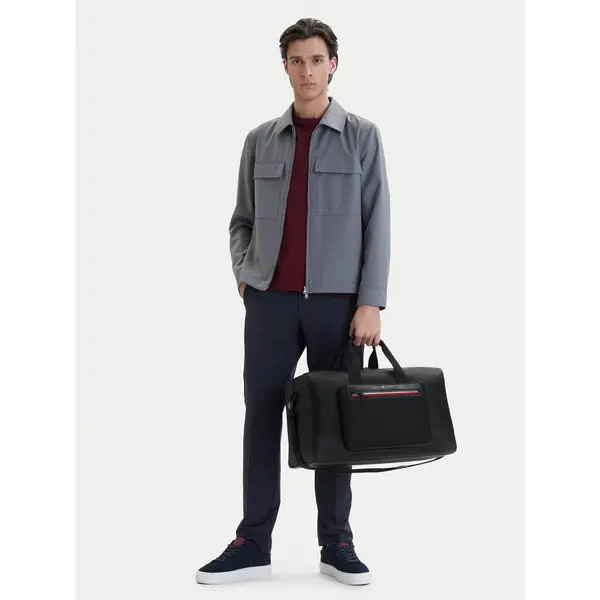 Tommy Hilfiger Torba Tommy Hilfiger Th Foundation Duffle AM0AM14160 Crna