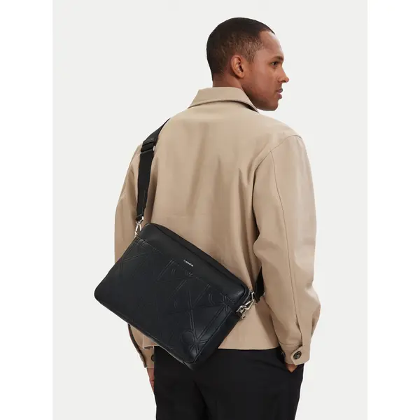 Calvin Klein Torba za laptop Calvin Klein Xl Emblem Aop LV04D3526G Crna