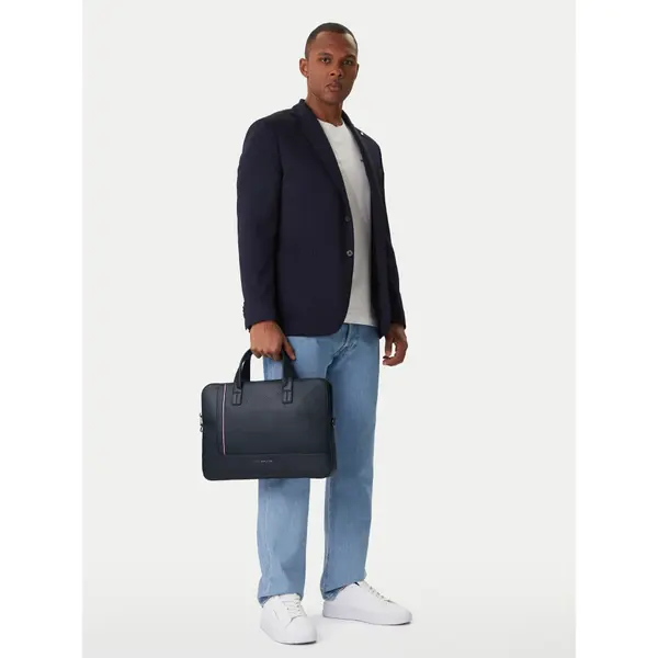 Tommy Hilfiger Torba za laptop Tommy Hilfiger Th Central Slim Computer Bag AM0AM13631 Tamnoplava