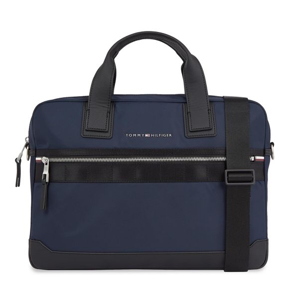 Tommy Hilfiger Torba za laptop Tommy Hilfiger Th Elevated Nylon Computer Bag AM0AM11574 Space Blue DW6