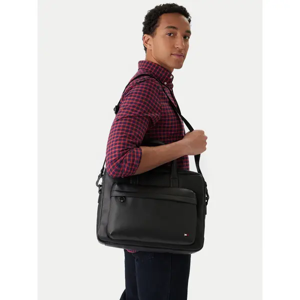 Tommy Hilfiger Torba za laptop Tommy Hilfiger Th Flag Computer Bag AM0AM13989 Crna