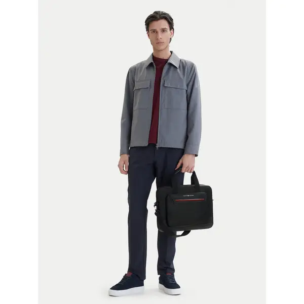 Tommy Hilfiger Torba za laptop Tommy Hilfiger Th Foundation Computer Bag AM0AM14158 Crna