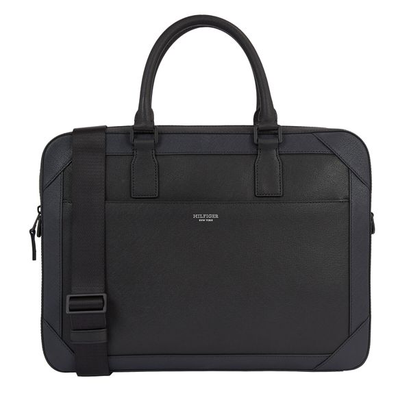 Tommy Hilfiger Torba za laptop Tommy Hilfiger Th Saffiano Slim Computer Bag AM0AM12207 Black BDS