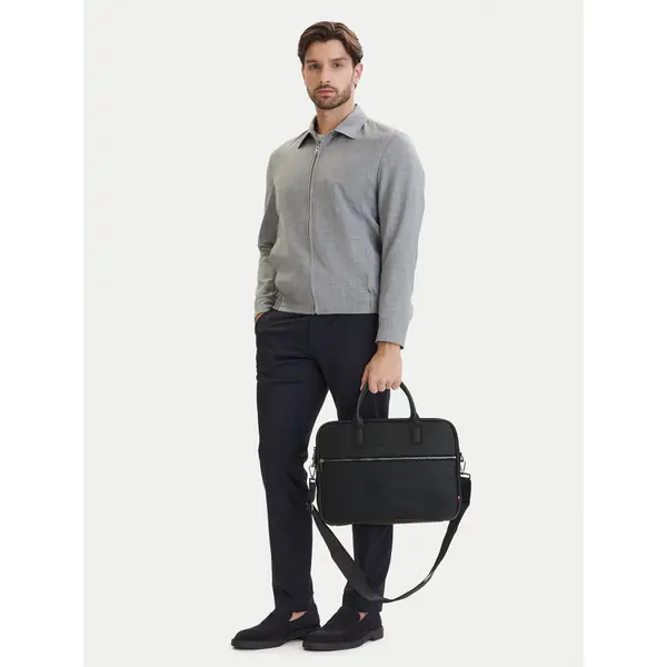 Tommy Hilfiger Torba za laptop Tommy Hilfiger Th Woven Computer Bag AM0AM14094 Crna