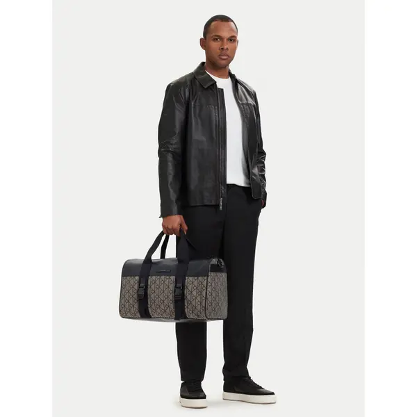 Calvin Klein Torba za vikend Calvin Klein Mixed Emblem Aop LV04D3379G Bež