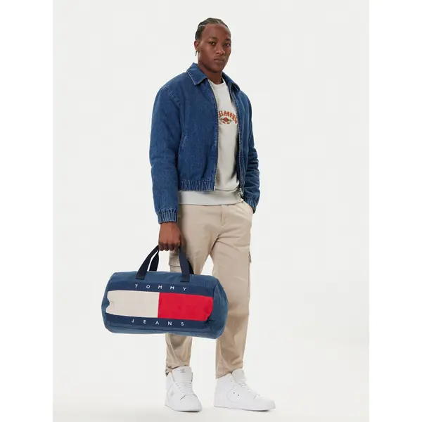 Tommy Jeans Torba za vikend Tommy Jeans Archive Denim Duffle AM0AM13813 Plava