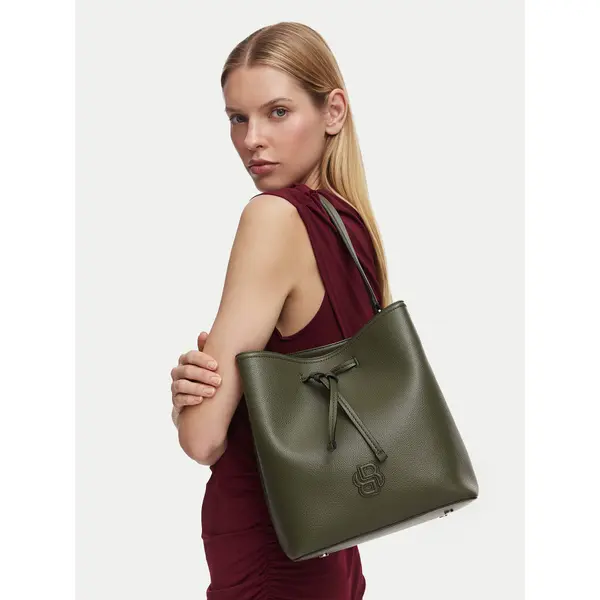 Boss Torbica BOSS Anett Drawstring 50567602 Tamno zelena