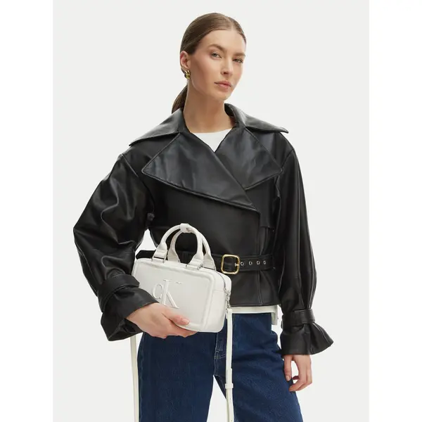 Calvin Klein Torbica Calvin Klein Bold Ck Bauletto Crossbody LV04F3411G Bijela