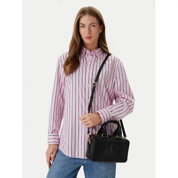 Calvin Klein Torbica Calvin Klein Bold Ck Bauletto Crossbody LV04F3411G Crna