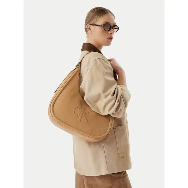 Calvin Klein Torbica Calvin Klein Bold Ck Crescent LV04F3427G Bež