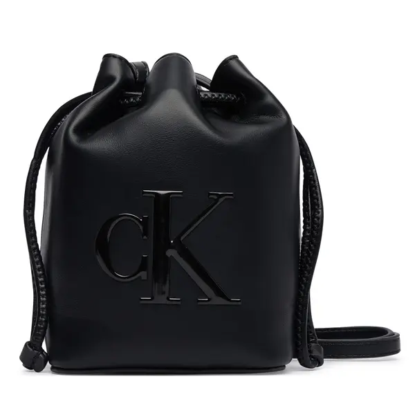 Calvin Klein Torbica Calvin Klein Bold Ck Mini Bucket Crossbody LV04F3870G Crna