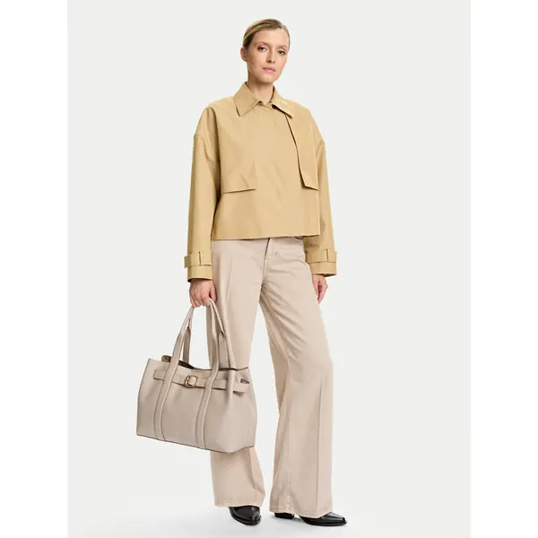 Calvin Klein Torbica Calvin Klein Buckle Medium Tote LV04F3294G Écru