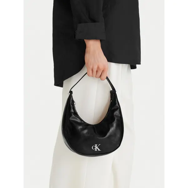 Calvin Klein Torbica Calvin Klein Buckle Small Bag LV04F3513G Crna