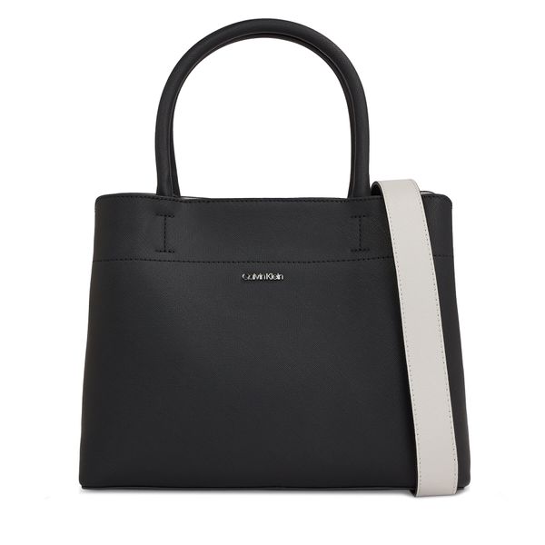 Calvin Klein Torbica Calvin Klein Business Medium Tote_Saffiano K60K611678 Ck Black/Sand Pebble BEH