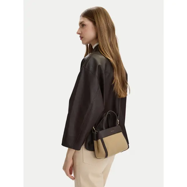 Calvin Klein Torbica Calvin Klein Ck Canvas Mini Tote Crossbody LV04F3504G Smeđa