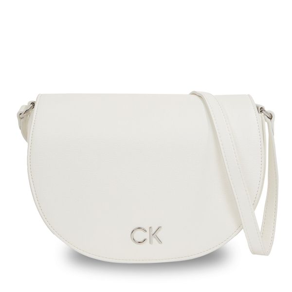 Calvin Klein Torbica Calvin Klein Ck Daily Saddle Bag Pebble K60K611679 Bright White YAF