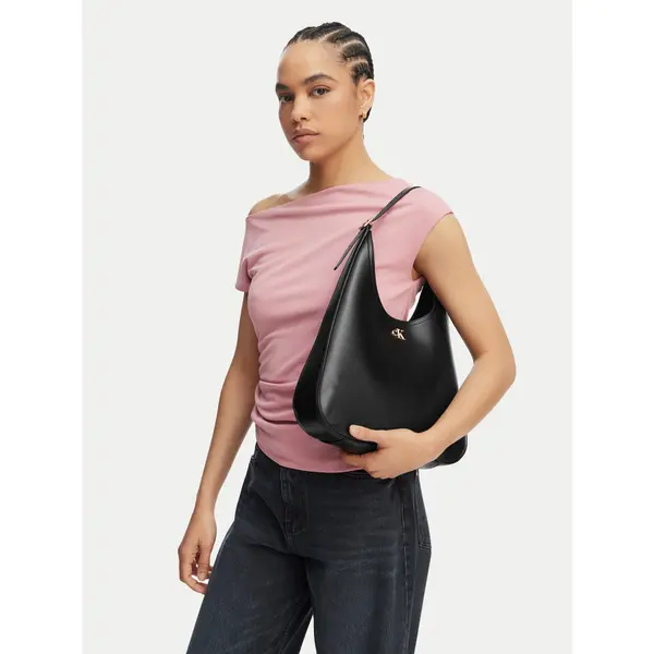 Calvin Klein Torbica Calvin Klein Ck Medium Shoulder Bag LV04F3522G Crna