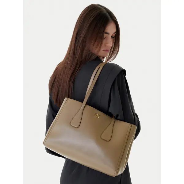 Calvin Klein Torbica Calvin Klein Ck Medium Work Tote LV04F3442G Bež