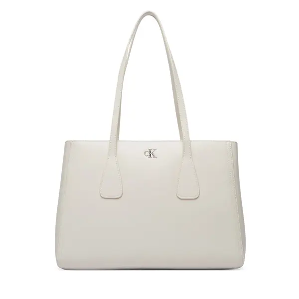 Calvin Klein Torbica Calvin Klein Ck Medium Work Tote LV04F3442G Svijetlo bež