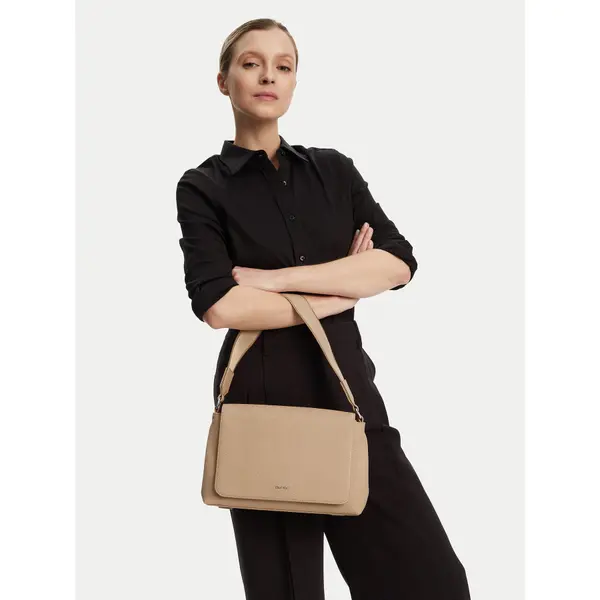 Calvin Klein Torbica Calvin Klein Ck Must Satchel_Mono K60K613181 Bež