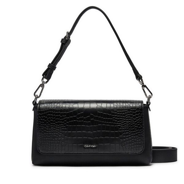 Calvin Klein Torbica Calvin Klein Ck Must Shoulder Bag_Croco K60K612111 Crna