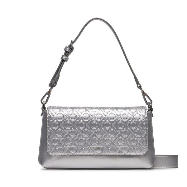 Calvin Klein Torbica Calvin Klein Ck Must Shoulder Bag_Emb K60K611356 Silver Emb/Deb PE6