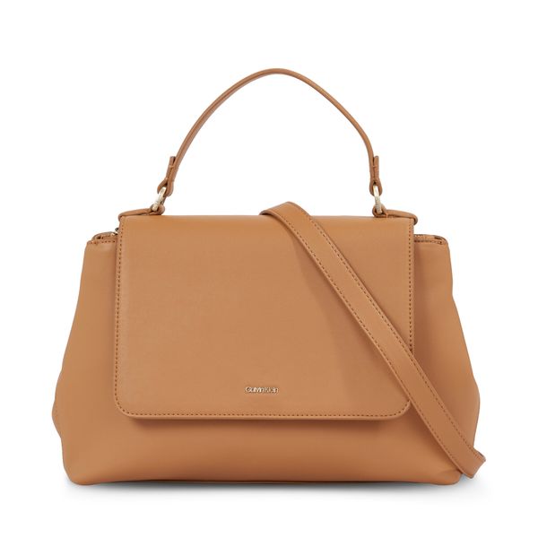 Calvin Klein Torbica Calvin Klein Ck Must Top Handle Tote W/Flap K60K611043 Brown Sugar GA5
