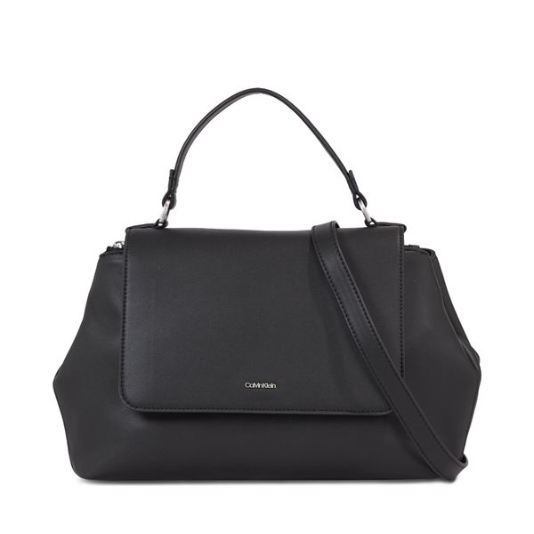 Calvin Klein Torbica Calvin Klein Ck Must Top Handle Tote W/Flap K60K611043 Ck Black BAX