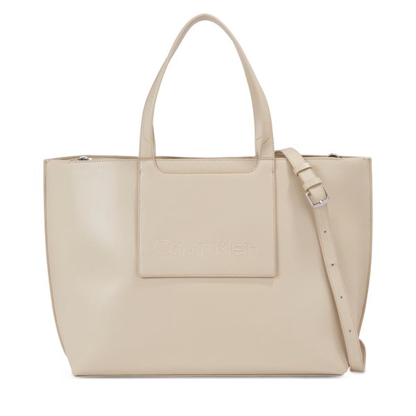 Calvin Klein Torbica Calvin Klein Ck Set Shopper Large K60K611049 Doeskin PBP
