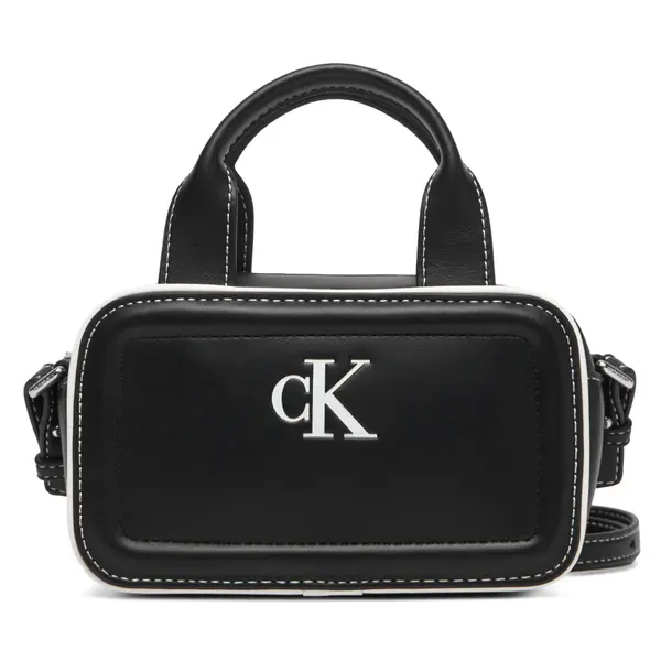 Calvin Klein Torbica Calvin Klein Contrast Ck Mini Bauletto Bag LV04F1257G Crna