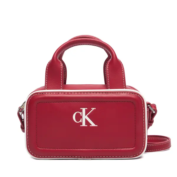 Calvin Klein Torbica Calvin Klein Contrast Ck Mini Bauletto Bag LV04F1257G Tamnocrvena