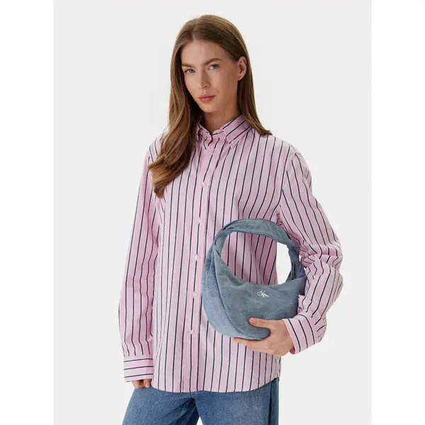 Calvin Klein Torbica Calvin Klein Denim Soft Crescent Sm LV04F3207G Plava