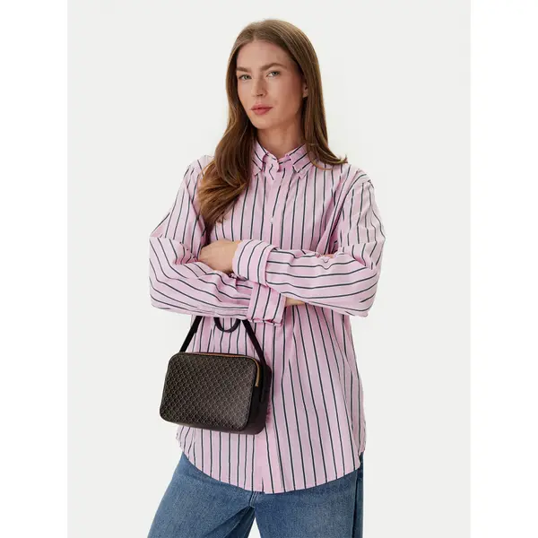 Calvin Klein Torbica Calvin Klein Emblem Aop Elongated Camera Bag LV04F3268G Crna