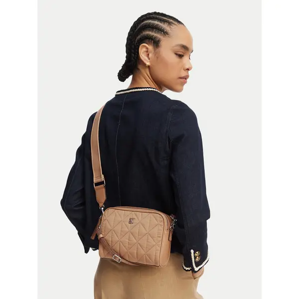 Calvin Klein Torbica Calvin Klein Emblem Aop Jacquard Bucket LV04F3648G Bež