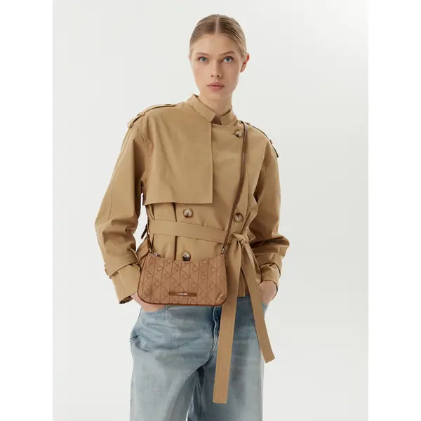 Calvin Klein Torbica Calvin Klein Emblem Aop LV04F1164G Smeđa