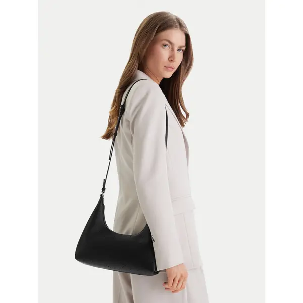 Calvin Klein Torbica Calvin Klein Emblem Aop Perfor Lthr Bag LV04F3367G Crna