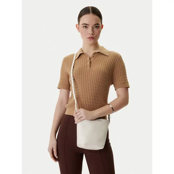 Calvin Klein Torbica Calvin Klein Emblem Aop Sm Bucket Crossbody LV04F3506G Bijela