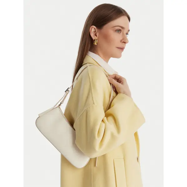 Calvin Klein Torbica Calvin Klein Emblem Aop Small Shoulder Bag LV04F3324G Écru