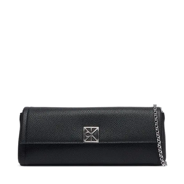 Calvin Klein Torbica Calvin Klein Emblem Hw Pebble Clutch LV04F3740G Crna