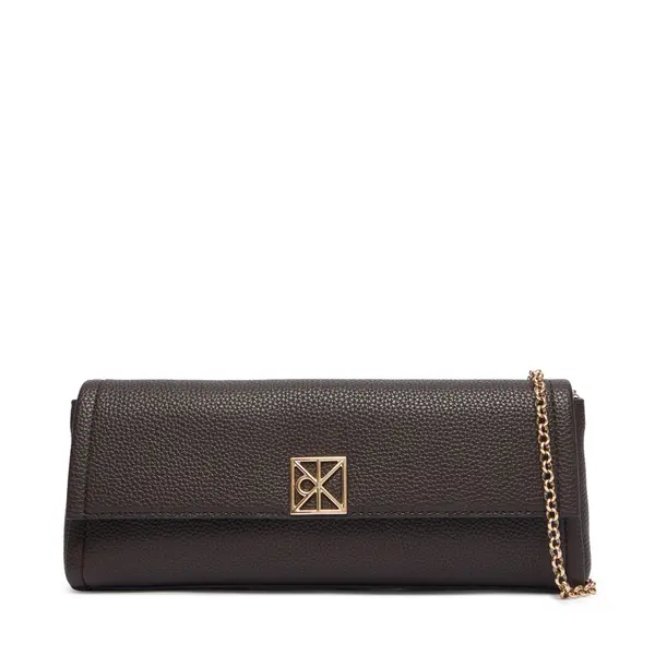 Calvin Klein Torbica Calvin Klein Emblem Hw Pebble Clutch LV04F3740G Smeđa