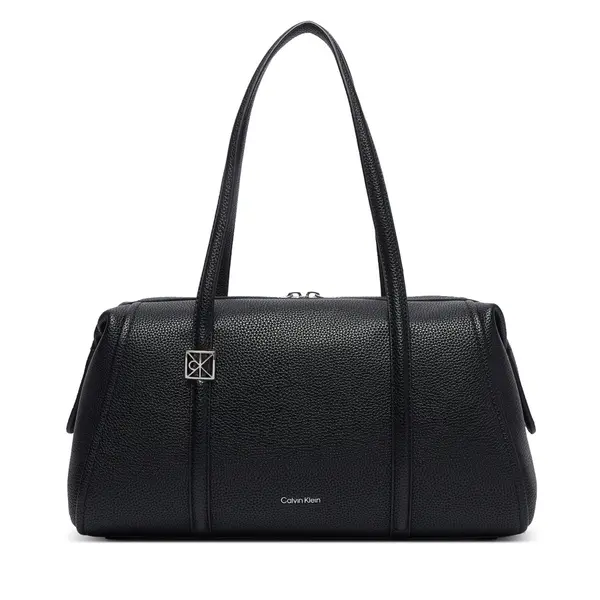 Calvin Klein Torbica Calvin Klein Emblem Hw Pebble Doctor Shoulder LV04F3614G Crna