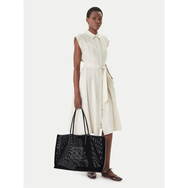 Calvin Klein Torbica Calvin Klein Emblem Mesh Xl Tote LV04F3422G Crna