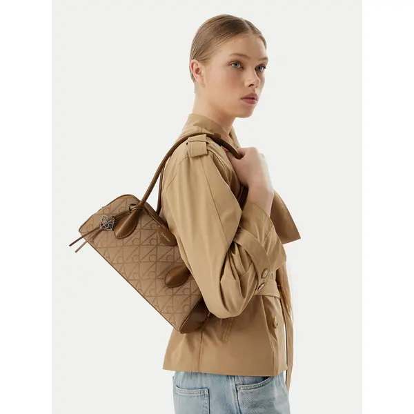 Calvin Klein Torbica Calvin Klein Emblem Trio Jacquard LV04F3744G Smeđa