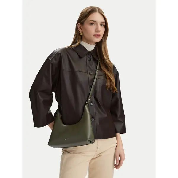 Calvin Klein Torbica Calvin Klein Foil Logo Conv Shou?Lder Bag LV04F3272G Bež